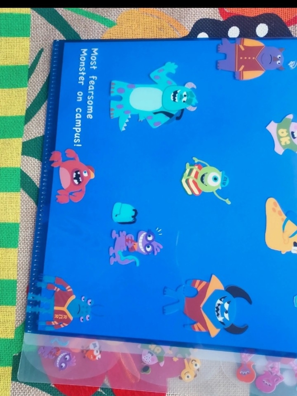 Disney Monsters University Blue Monster File pocket stationery NWT - Picture 3 of 12